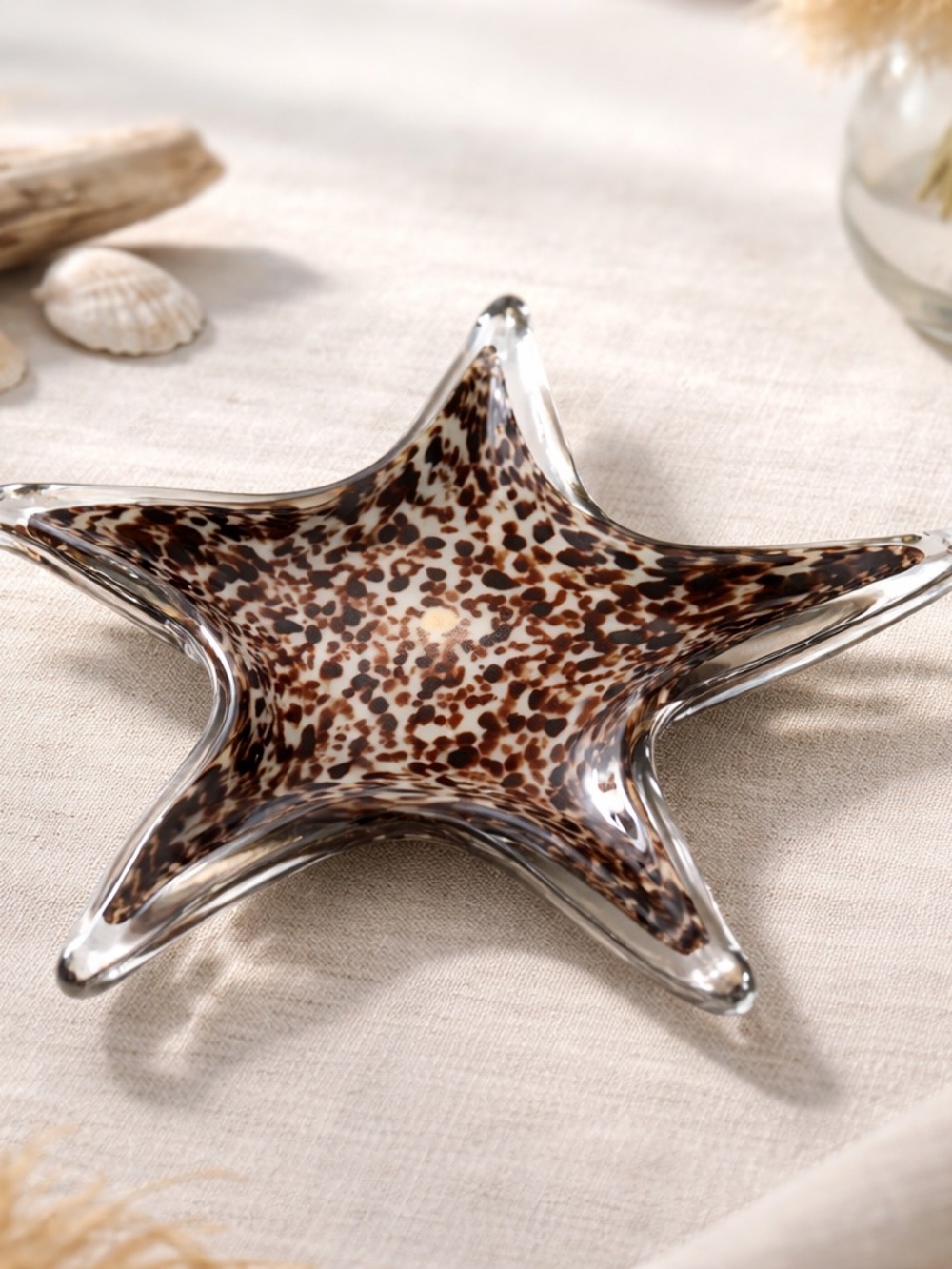 Hand Blown Speckled Glass Starfish